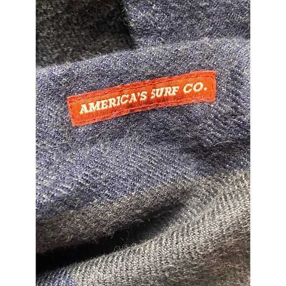 Katin Americas Surf Shirt Adult XL XX Flannel Striped Button Up Casual Mens - Picture 6 of 11